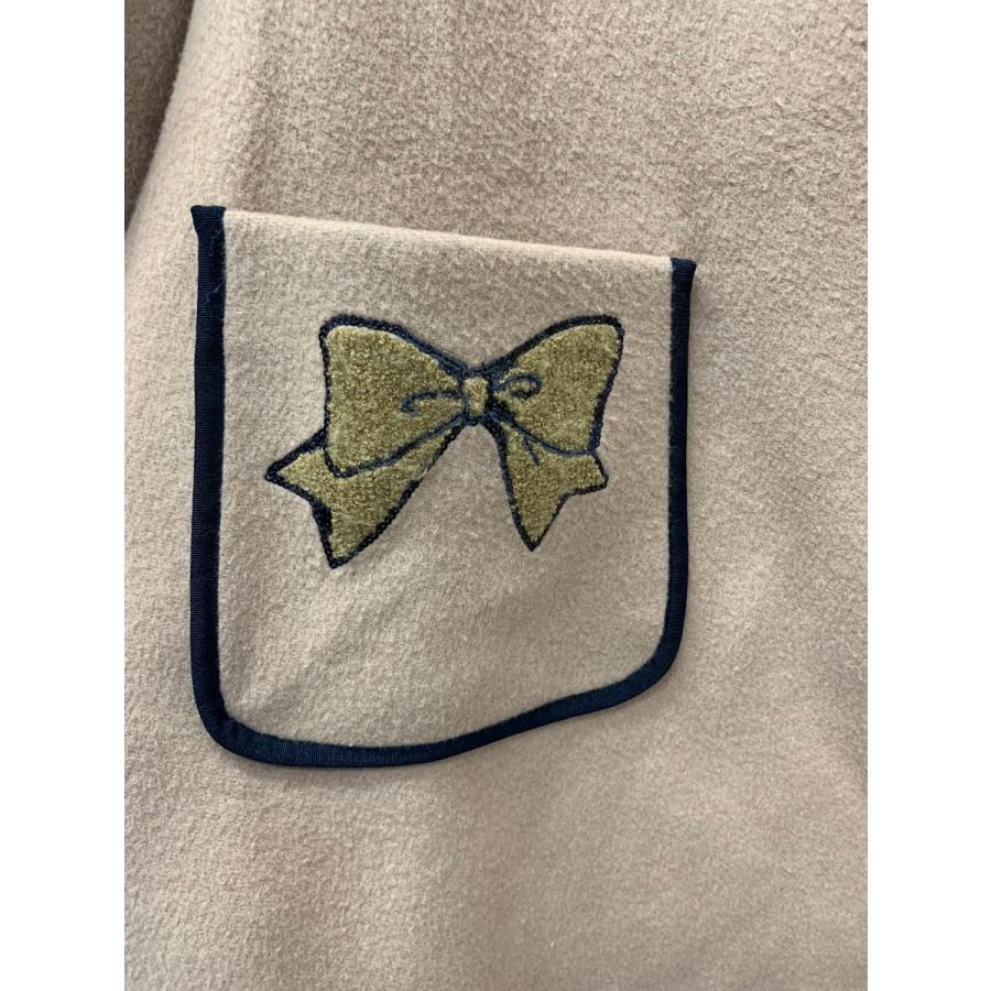 エムズグレイシー　フードコート　リボン　スパンコール　38 ウール エムズグレイシー M'S GRACY ビックカラーコート アウター ロング丈