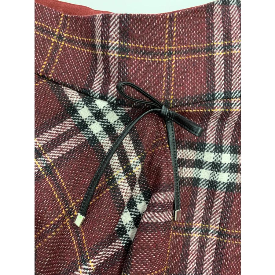 エムズグレイシー チェック柄 ラップ 417607 スカート 40 レッド  