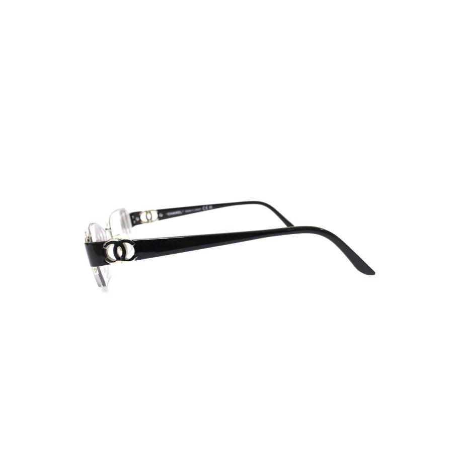 CHANEL シャネル 2101 眼鏡 シルバー ハーフリム ココマーク シャネル 2101T メガネ シルバー/ブラック セルフレーム ハーフリム