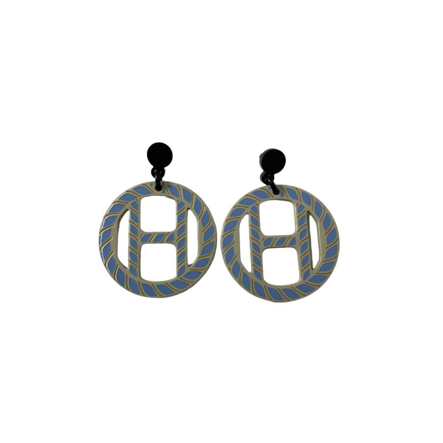 デパート包装　エルメス ピアス Hエキップ バッファローホーン　ピアス デパート包装 エルメス ピアス Hエキップ バッファローホーン ピアス