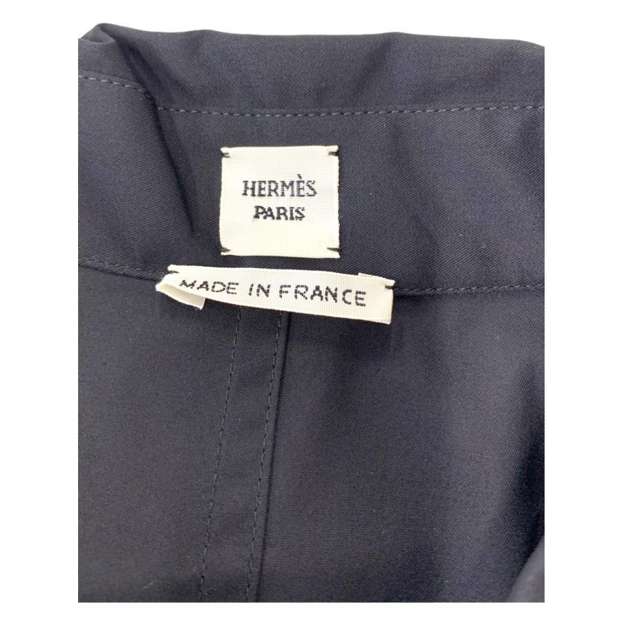 HERMES24秋冬ゴムドレス34コットンツイル