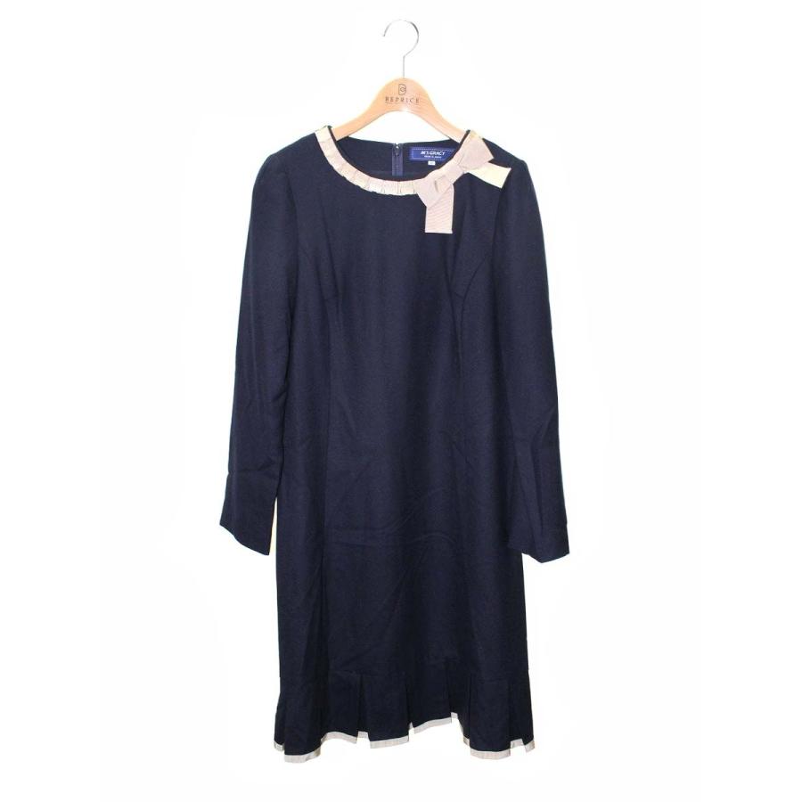 エムズグレイシー ワンピース40 ネイビー