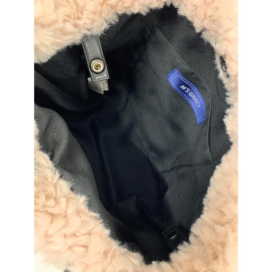 エムズグレイシー リボン付きフェイクファーバッグ 194513 トート