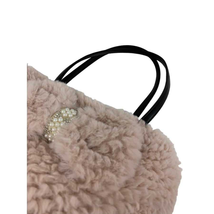 エムズグレイシー リボン付きフェイクファーバッグ 194513 トート