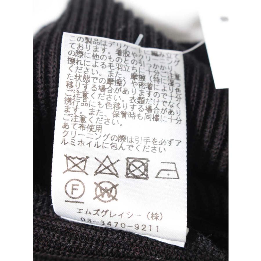 エムズグレイシー 818376 カーディガン 38 ブラック カメリア ストーン