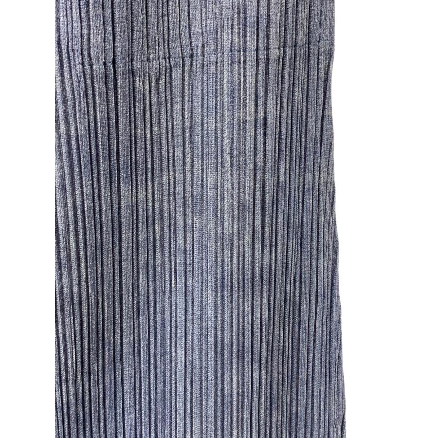 PLEATS PLEASE デニム転写 スカート 3号☆美品 イッセイミヤケ プリーツプリーズイッセイミヤケ PP63-JG653 スカート 4 ブルー