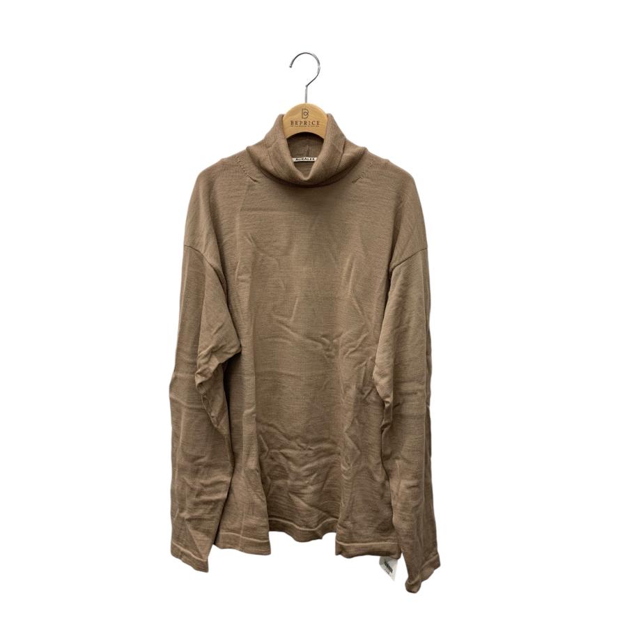 オーラリー リブニット ブラウン 畔編み 4