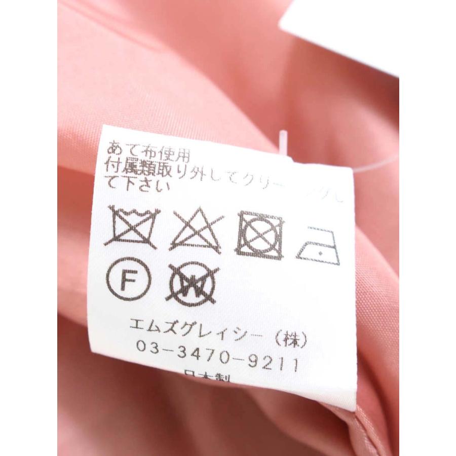 エムズグレイシー 111708 ワンピース 38 ピンク ギャザー パフスリーブ