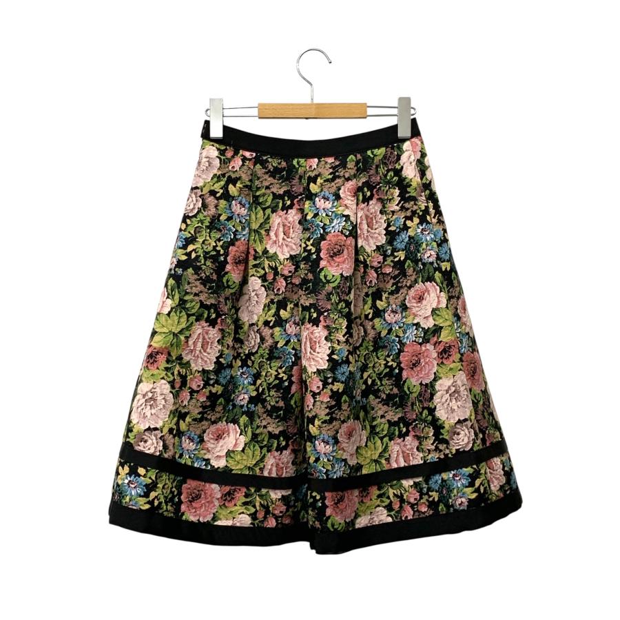 Miss Dior　ロングフレアスカート　マルチカラー　フラワー　M　トロピカル エムズグレイシー 217501 スカート 38 マルチカラー フレア ゴブラン調