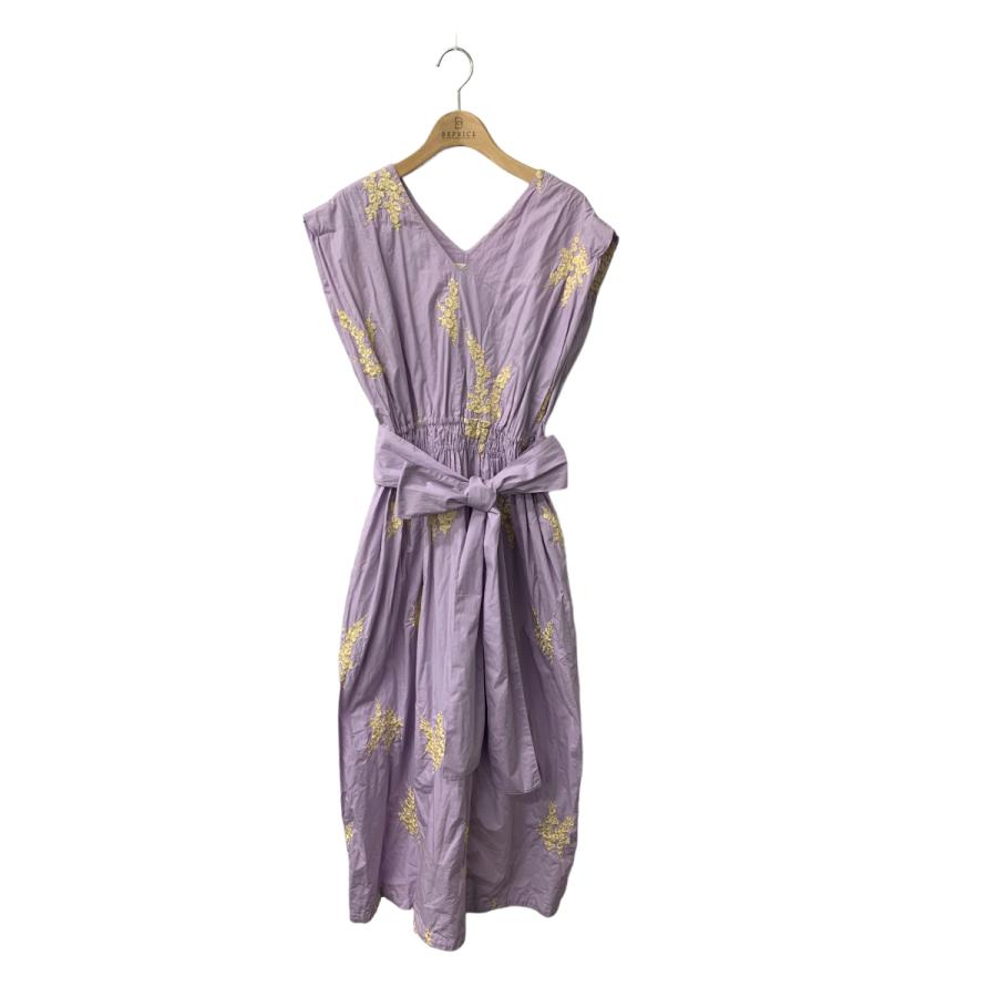 ヌキテパ Poplin Flower Emb V Neck Dress 010531ZD7KS ワンピース F