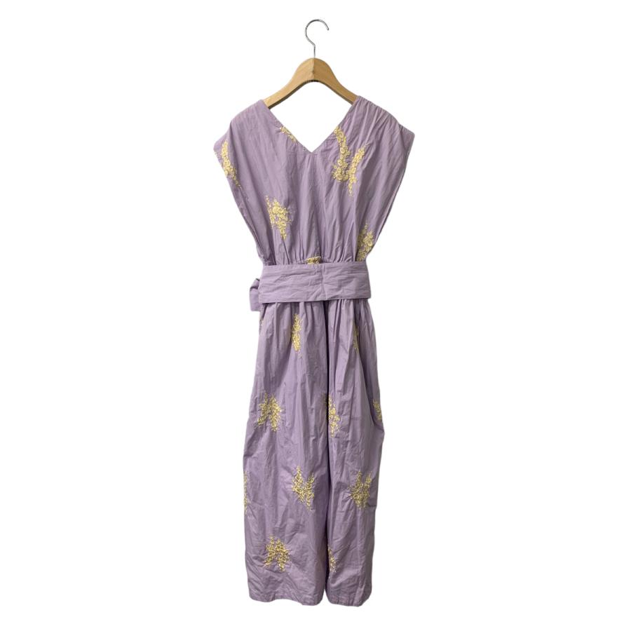 ヌキテパ Poplin Flower Emb V Neck Dress 010531ZD7KS ワンピース F 