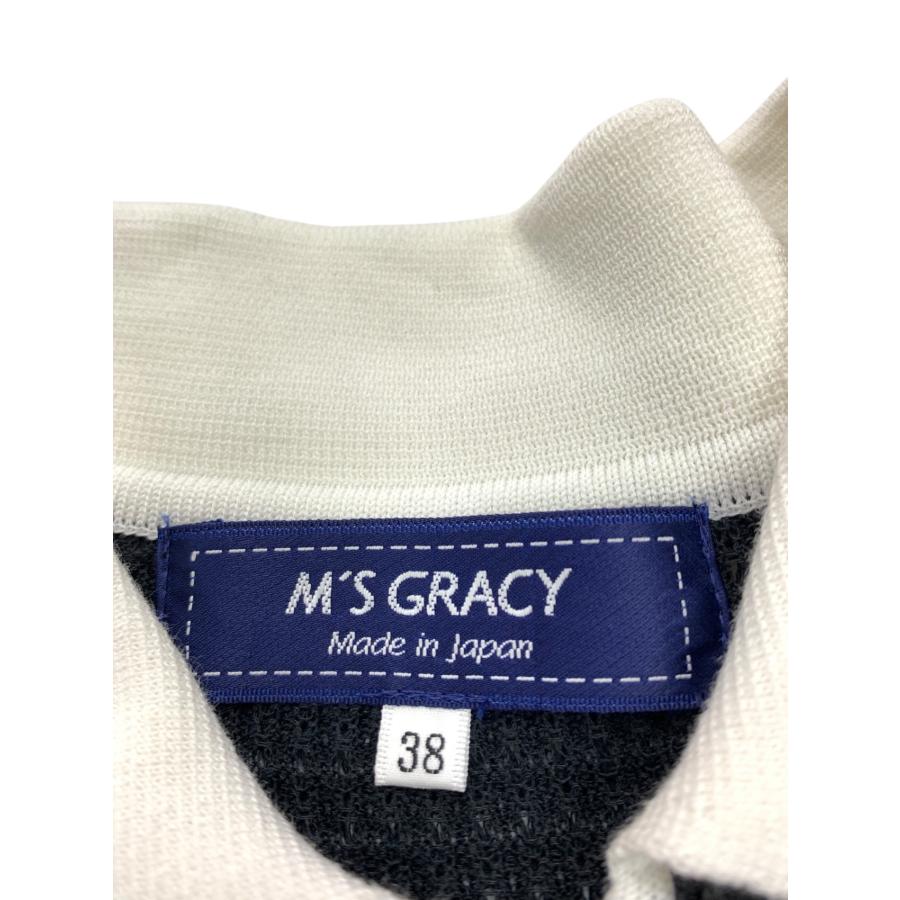 エムズグレイシー 418124 カーディガン 38 ブラック ニット ジップ