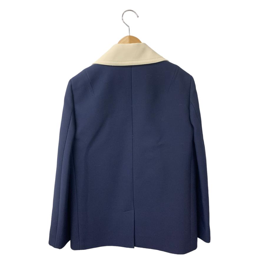 美品 プラダ シルク混テーラード ジャケット 42 ブルゾン ネイビー 楽天市場】プラダ PRADA ウールブレンドジャケット
