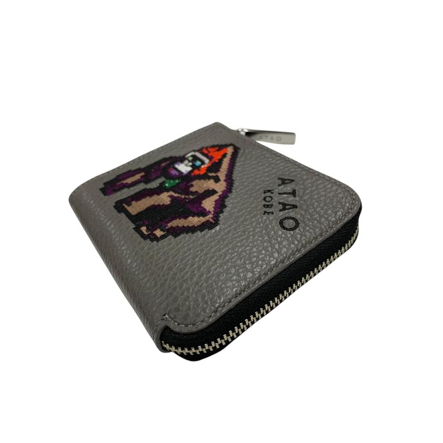 極美品　ATAO アタオ　ZOOシリーズ チェス ミニ財布 ゴリラ　グレー ATAO18周年記念｜SAFARILANDシリーズ｜チェス(CHESS)｜ミニ財布｜刺繍