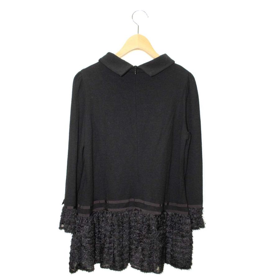 エムズグレイシー 110302 トップス 40 ブラック ロゴ リボン ITZ9Q67KP176 エムズグレイシー 110302 トップス 40 ブラック ロゴ リボン