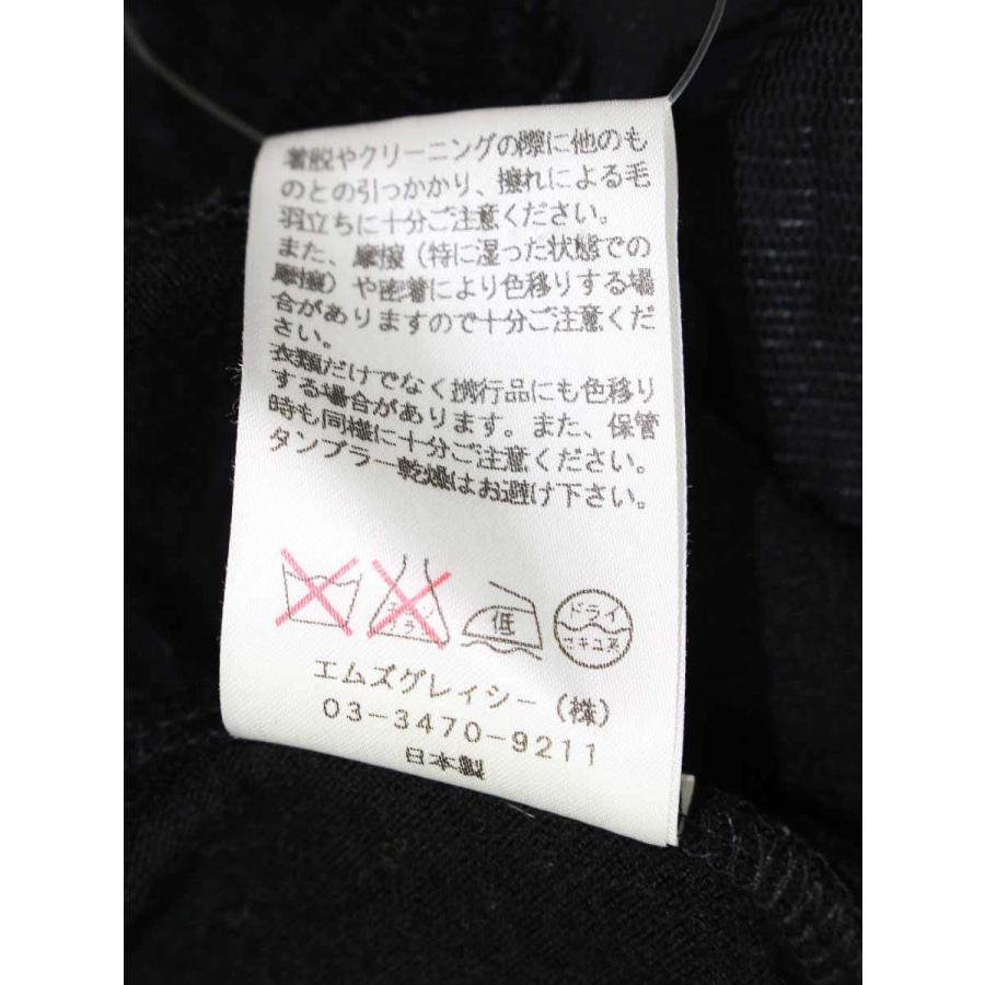 エムズグレイシー 525707 トップス 40 ブラック リボン ITO3GFU2LT98