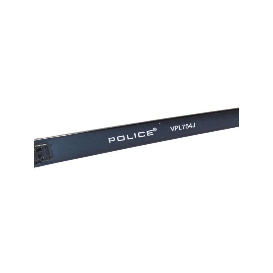 ポリス VPL754J メガネ ブラック メタルフレーム フルリム スクエア