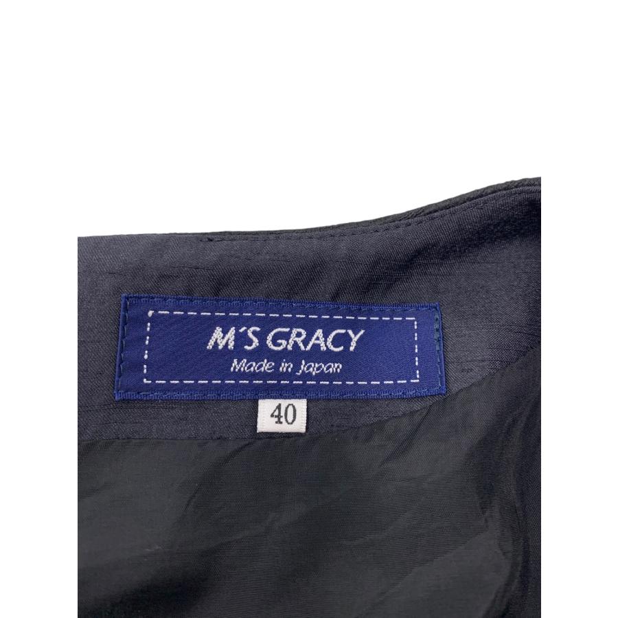 エムズグレイシー 111707 ワンピース 40 ブラック フラワー