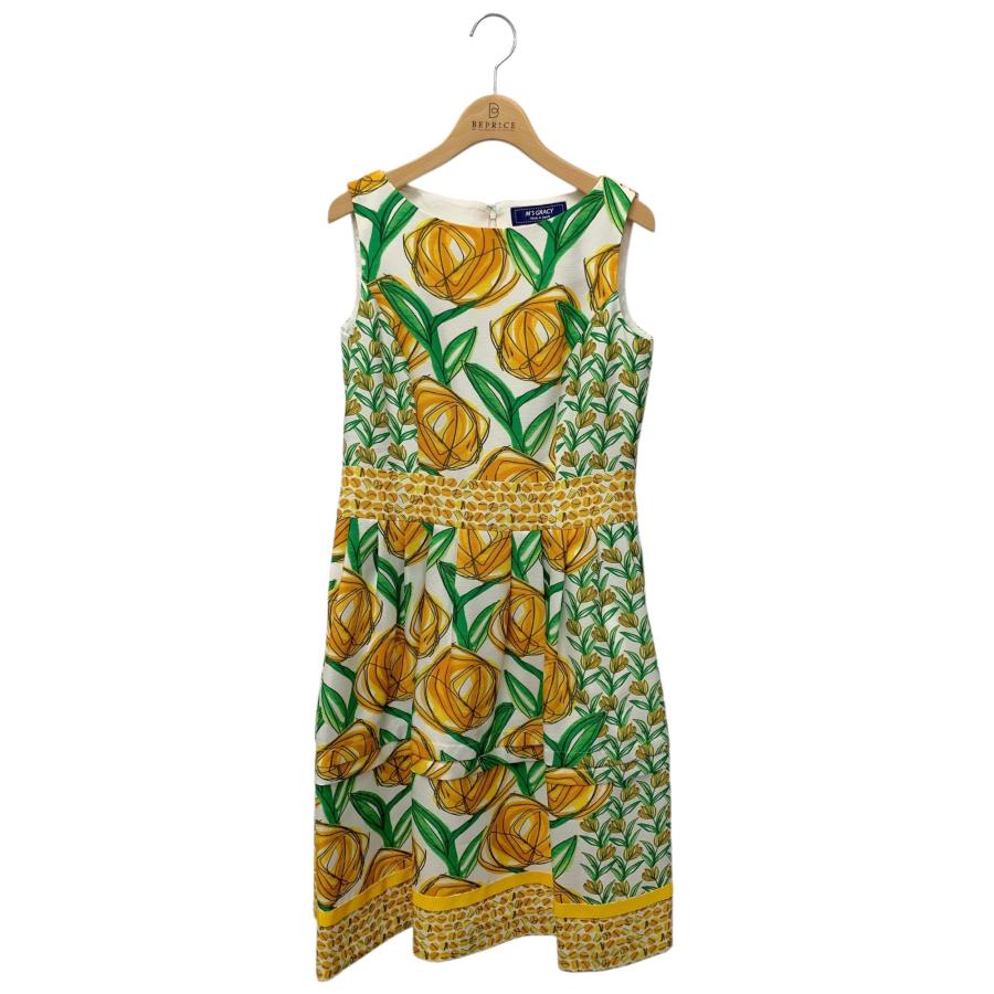 エムズグレイシー フラワーパターンミックスドレス 111330 ワンピース