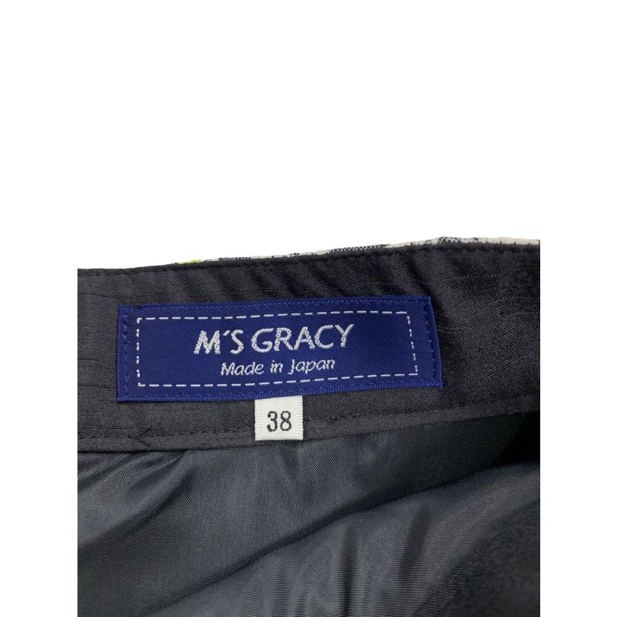 エムズグレイシー 517111 スカート 38 ブラック デイジー柄ジャガード  