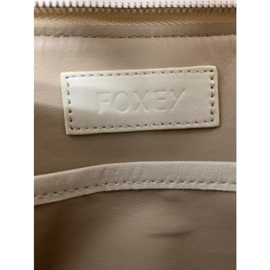 フォクシー マカロンバッグ ハンドバッグ ホワイト フラワー 刺繍  