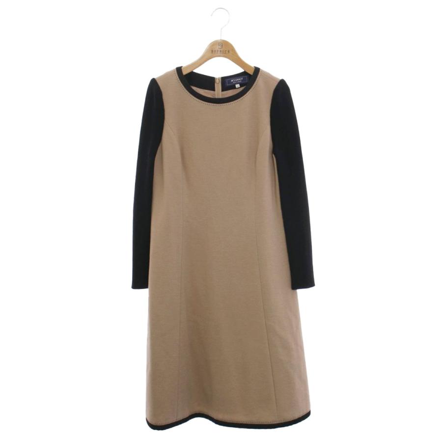 エムズグレイシー 011547 ワンピース 40 ブラウン ステッチ バイ