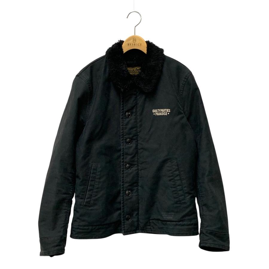 ワコマリア　ブラックミリタリージャケット ボア　ブラック ワコマリア N-1 DECK JACKET デッキジャケット M ブラック 裏ボア