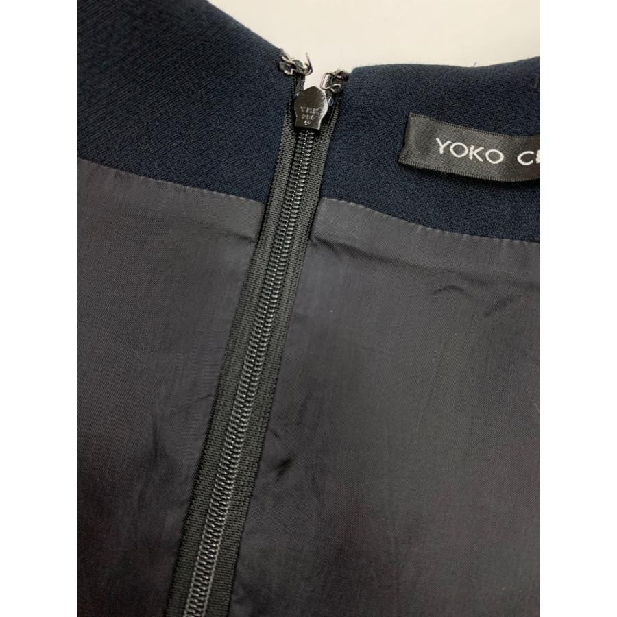 ヨーコチャン YCD-518-304 ワンピース 38 ネイビー バイカラー