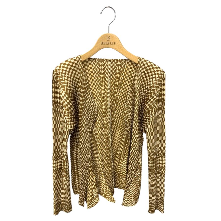 プリーツプリーズ　イッセイミヤケ　カーディガン3分袖 PLEATS PLEASE ISSEY MIYAKE◇プリーツプリーズイッセイミヤケ