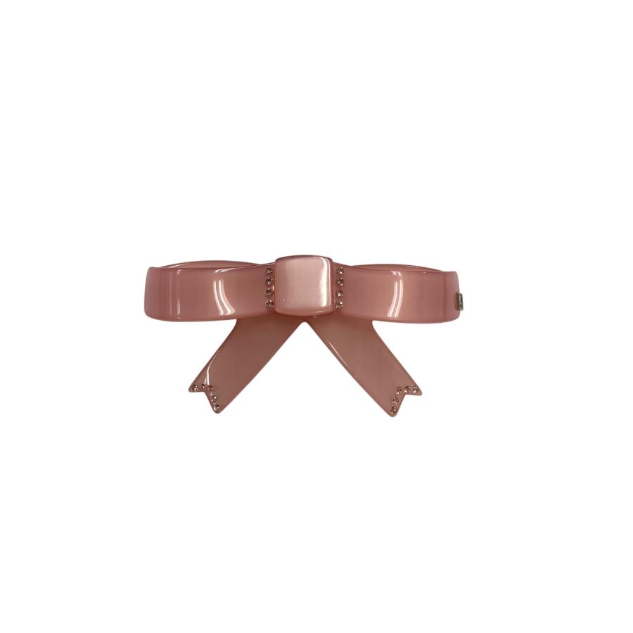 ★ALEXANDRE DE PARIS★ バレッタ リボン ストーン ピンク アレクサンドルドゥパリ バレッタ ピンク リボン ラインストーン