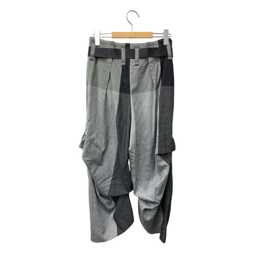 イッセイミヤケ IM94FF537 サルエルパンツ 2 グレー ベルト付き