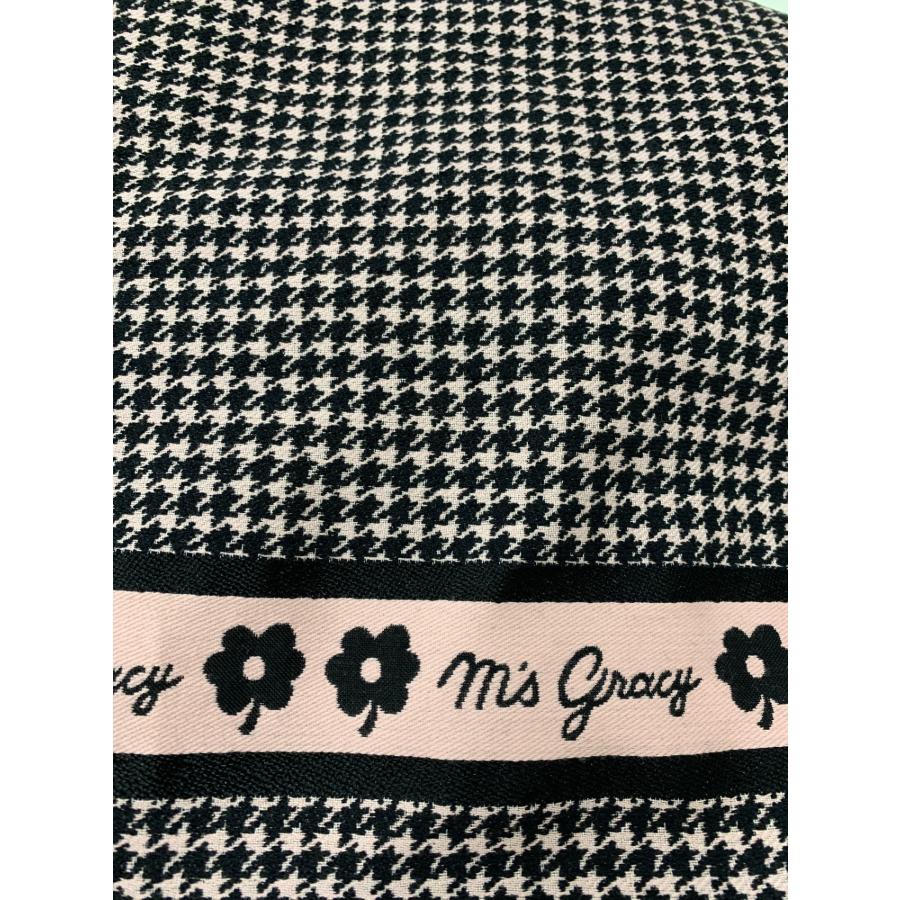 美品エムズグレイシー　ジャンパスカート　千鳥格子　リボン　ワンピース38 エムズグレイシー 311523 ワンピース 38 ピンク 千鳥格子 リボン