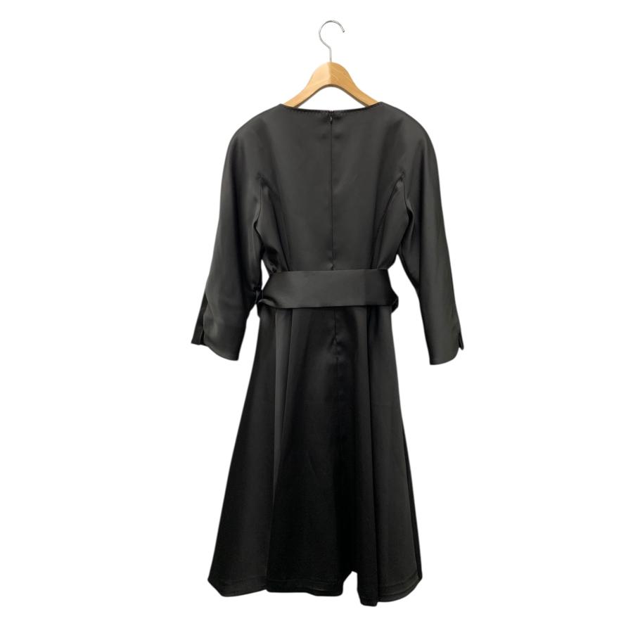 エムズグレイシー 411529 ワンピース 42 ブラック バックジップ