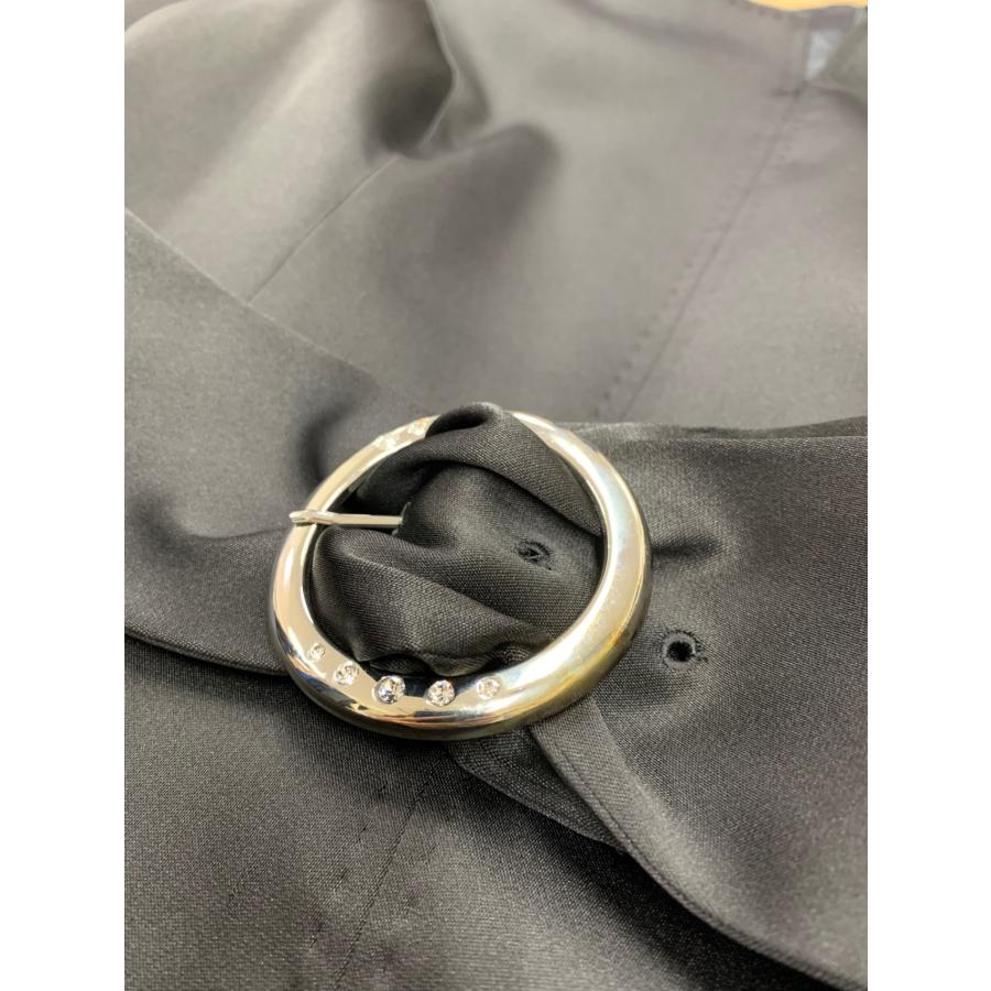 エムズグレイシー 411529 ワンピース 42 ブラック バックジップ