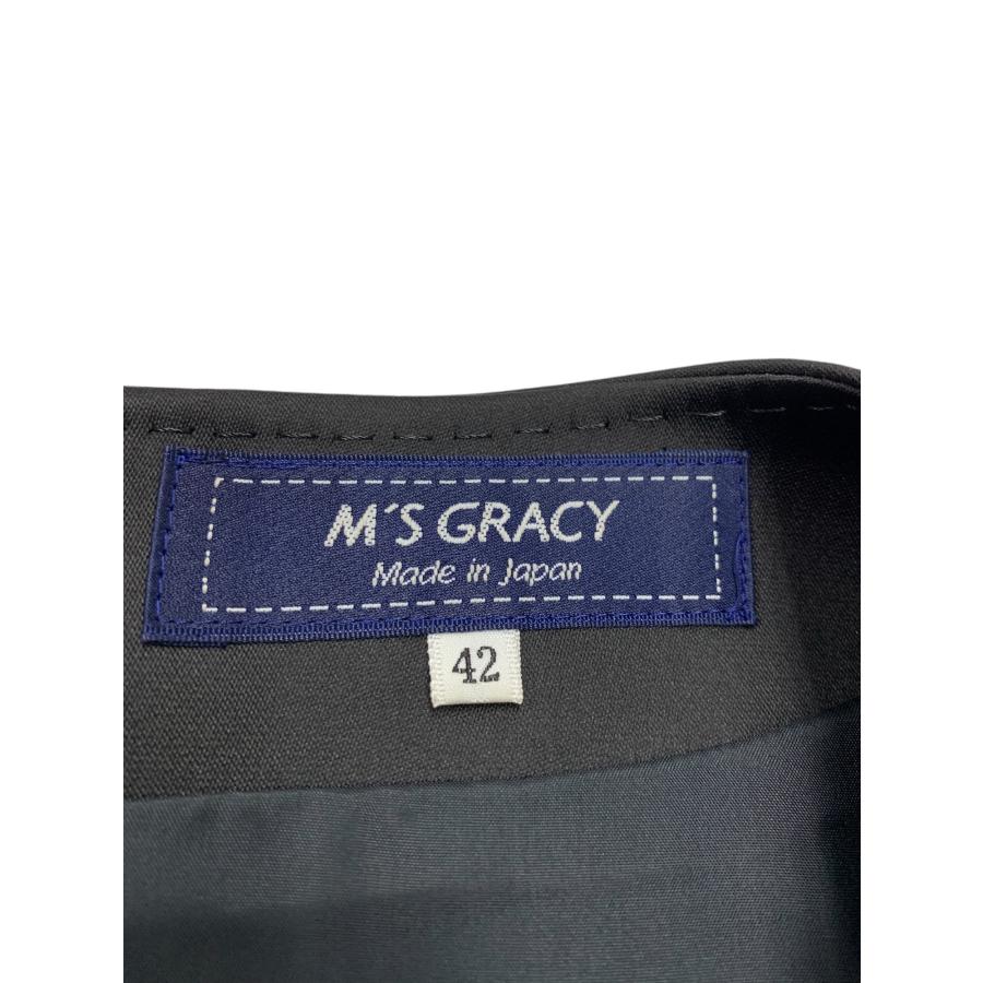 エムズグレイシー 411529 ワンピース 42 ブラック バックジップ