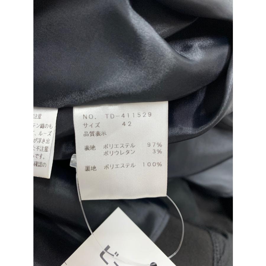 エムズグレイシー 411529 ワンピース 42 ブラック バックジップ