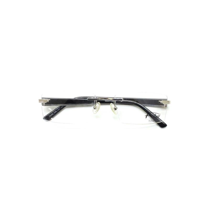 フレア FLAIR 789 メガネ ブラック/シルバー コンビフレーム リムレス ITQRWVL304WO フレア FLAIR 789 メガネ ブラック/シルバー コンビフレーム リムレス