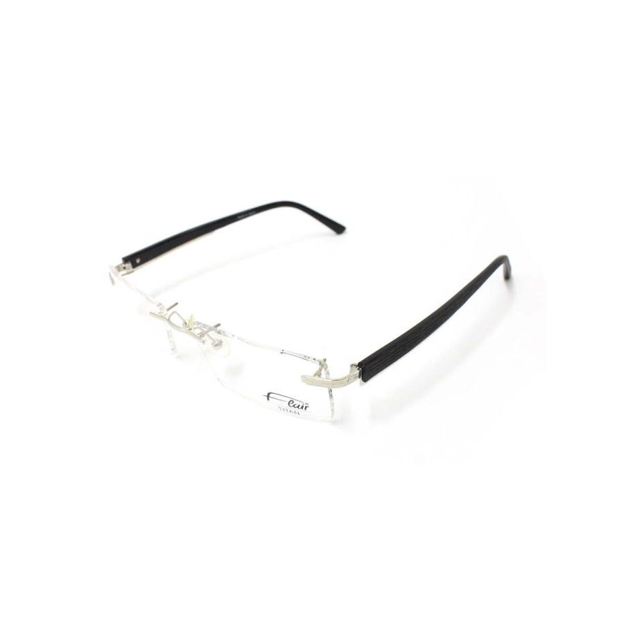 フレア FLAIR 789 メガネ ブラック/シルバー コンビフレーム リムレス ITQRWVL304WO フレア FLAIR 789 メガネ ブラック/シルバー コンビフレーム リムレス