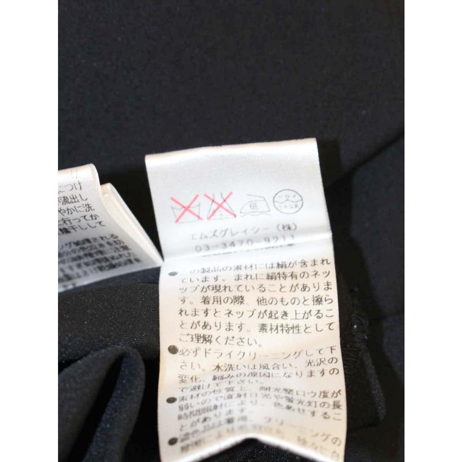 エムズグレイシー 921104 ワンピース 38 ブラック シルク フラワー