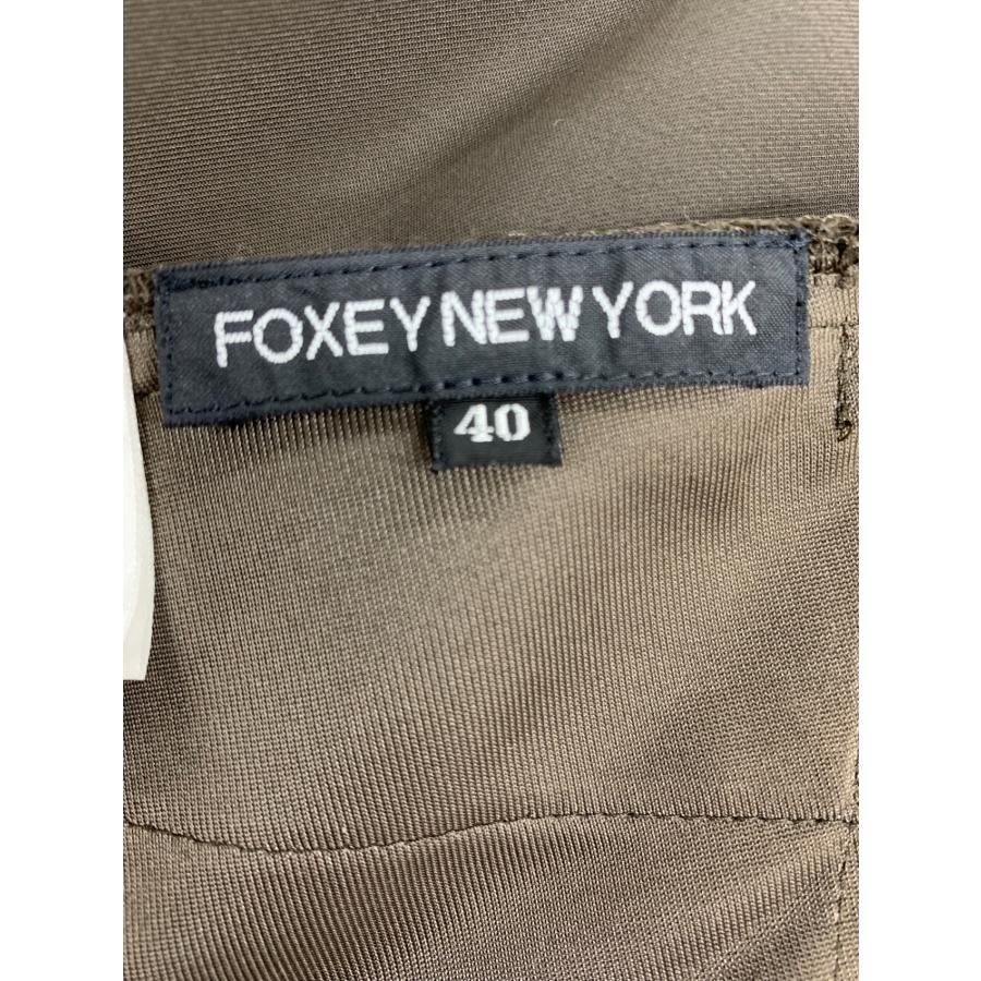 フォクシーニューヨーク 24885 ワンピース 40 ブラウン ストレッチ