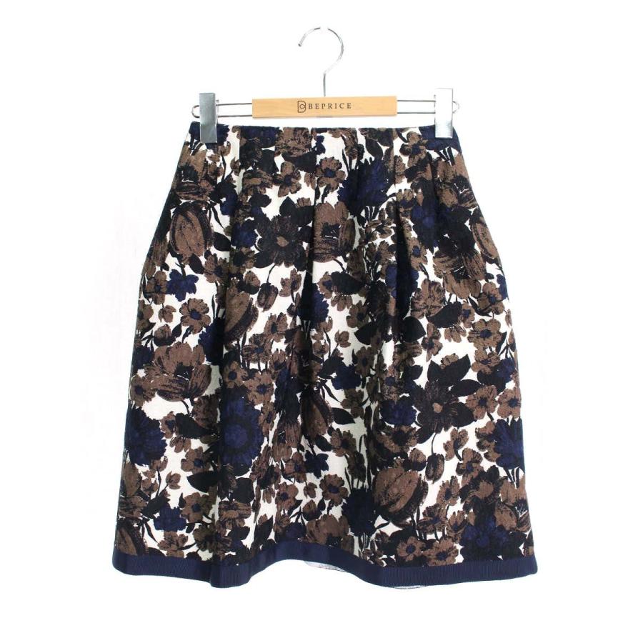 M'SGRACY エムズグレイシー フレアスカート ジャガード 花柄 M M'SGRACY/エムズグレイシー】膝丈スカート フレア 花柄 レース