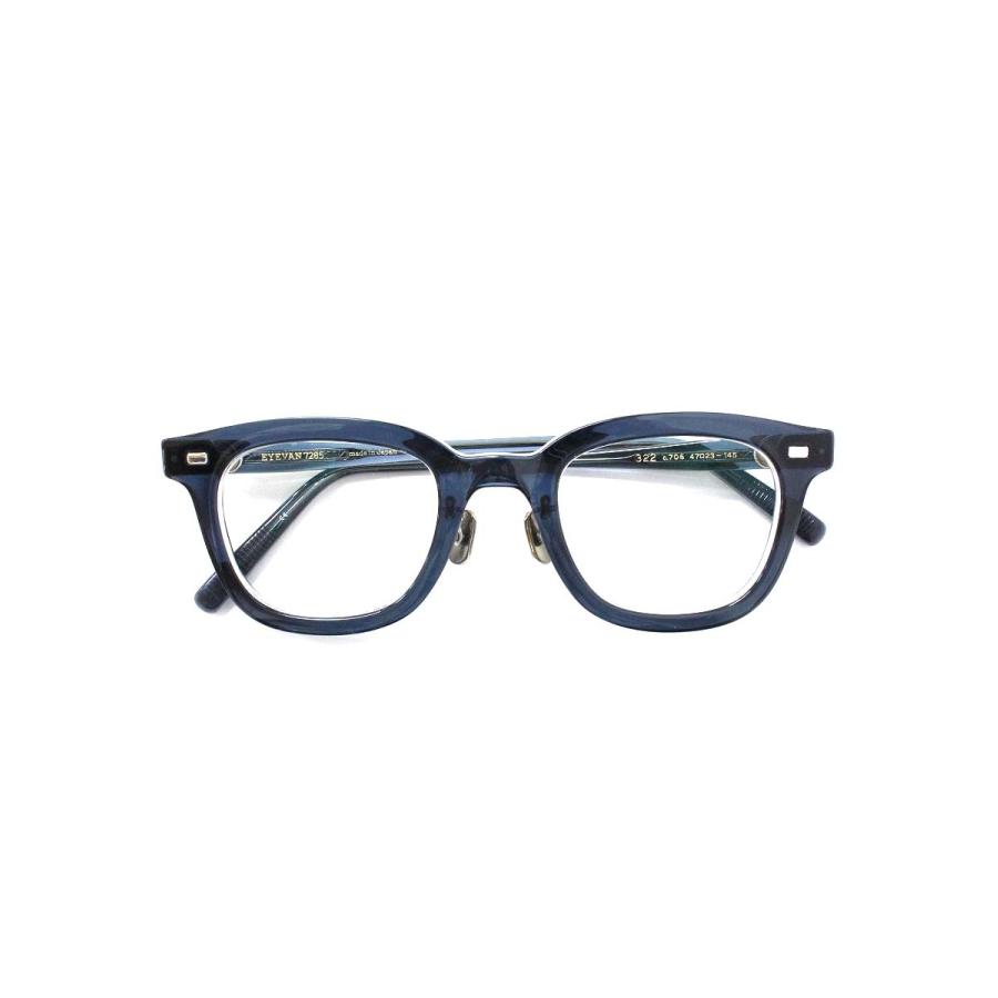 アイヴァン7285 322 メガネ ネイビー セルフレーム ウェリントン