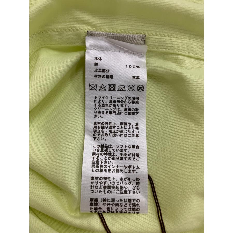 エルメス Tシャツ ミニレザーパッチ L イエロー レザー コットン 2023  