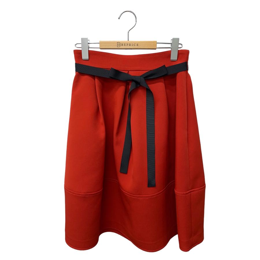 エムズグレイシー Cocoon Line Skirt 917507 スカート 38 レッド 