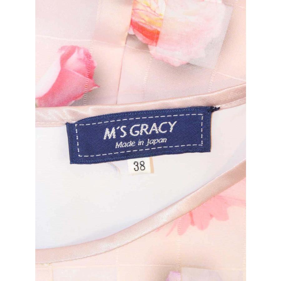 エムズグレイシー Organdy Flower Dress 911111 ワンピース 38 ピンク