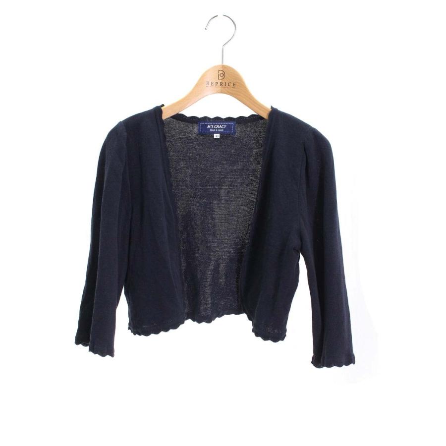 エムズグレイシー Scallop Bolero 918315 ボレロ カーディガン 40
