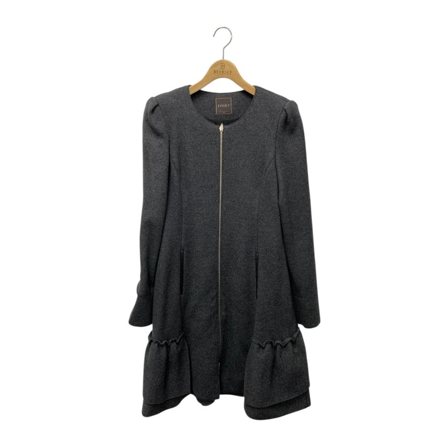 フォクシーブティック コート ウェブ 28944 40 グレー フリル ノー  