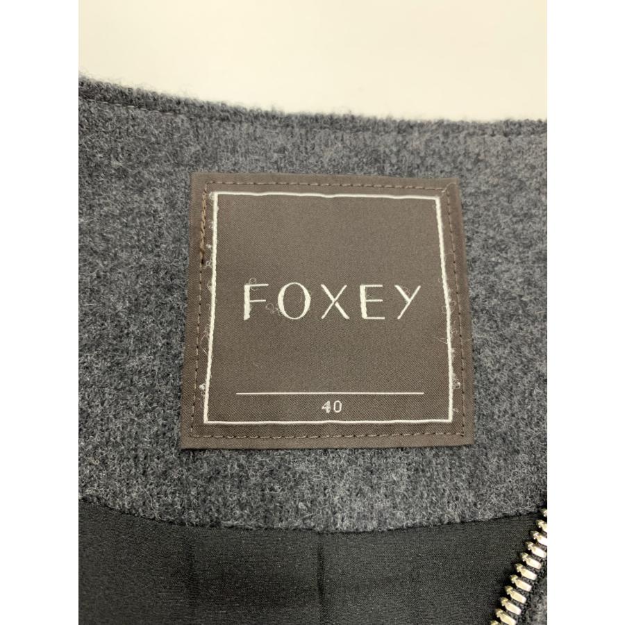 フォクシーブティック コート ウェブ 28944 40 グレー フリル ノー  