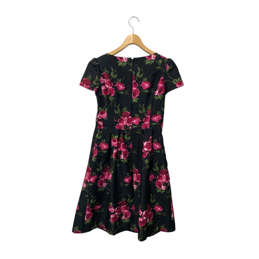 エムズグレイシー 721386 ワンピース 40 ブラック バラモチーフ