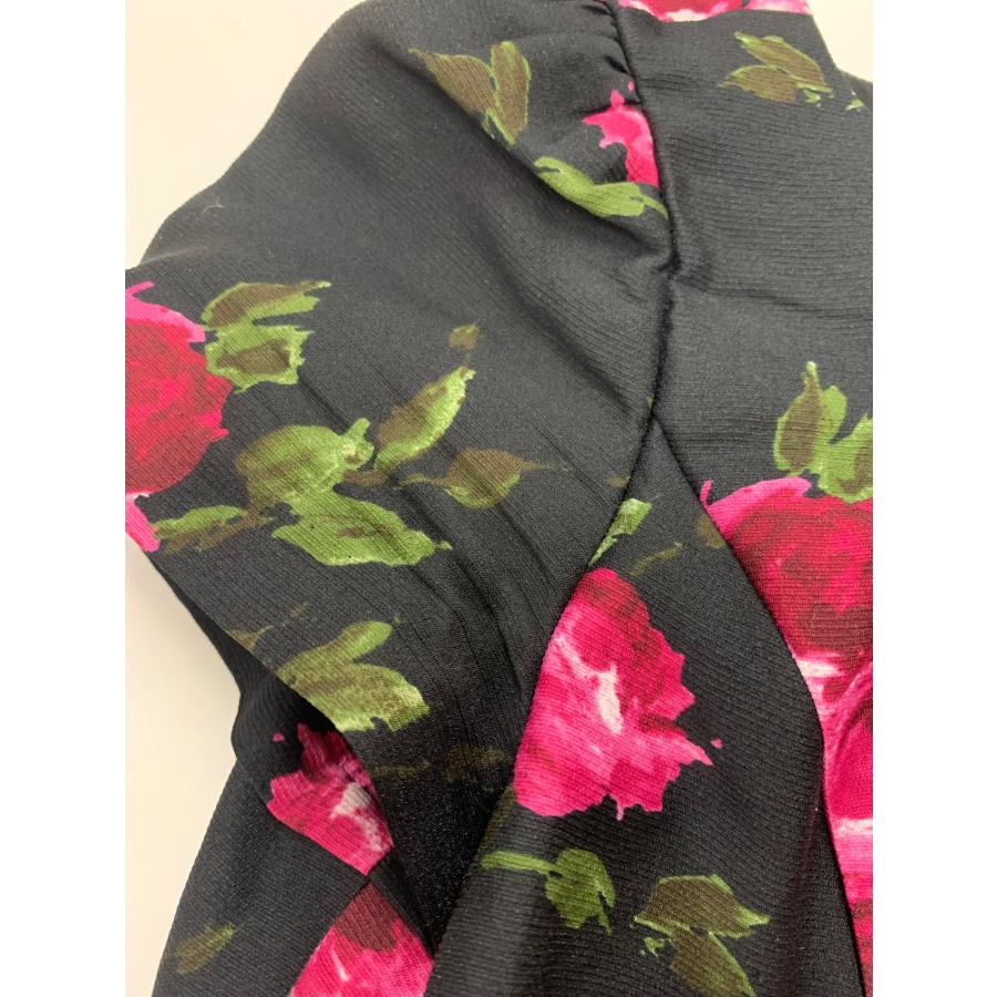エムズグレイシー 721386 ワンピース 40 ブラック バラモチーフ